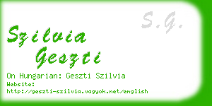 szilvia geszti business card